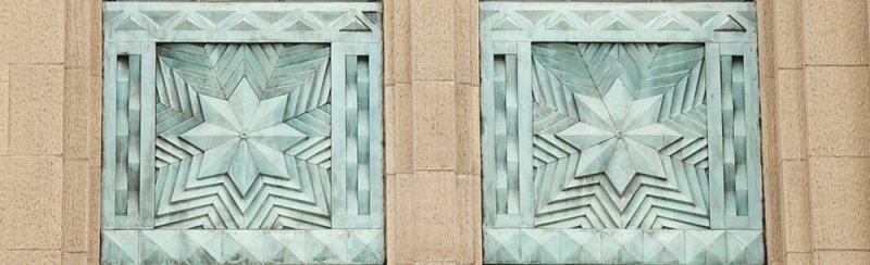 Two spandrels on BW Building