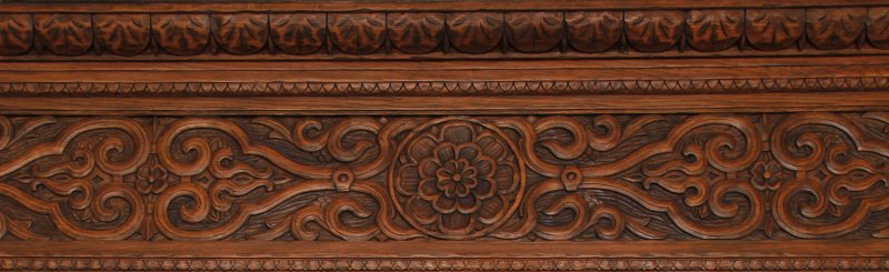 Carved molding in Dean's Office