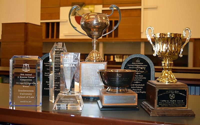 Honors Program competition trophies