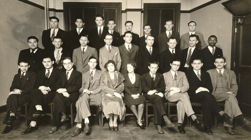 Historical evening class photo