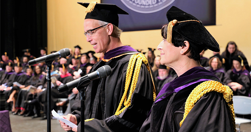 Image - Professor Heilman and Carpenter at Commencement 2018