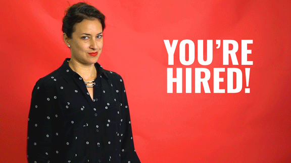 You're Hired GIF.