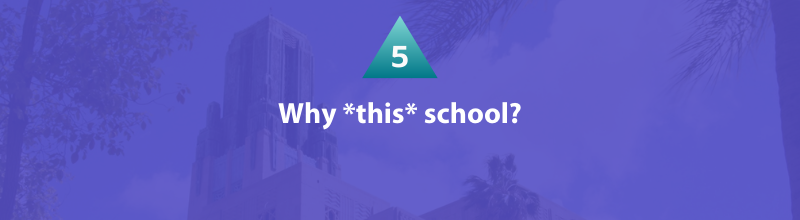 Selecting a Law School Tip #5 - Why THIS school?