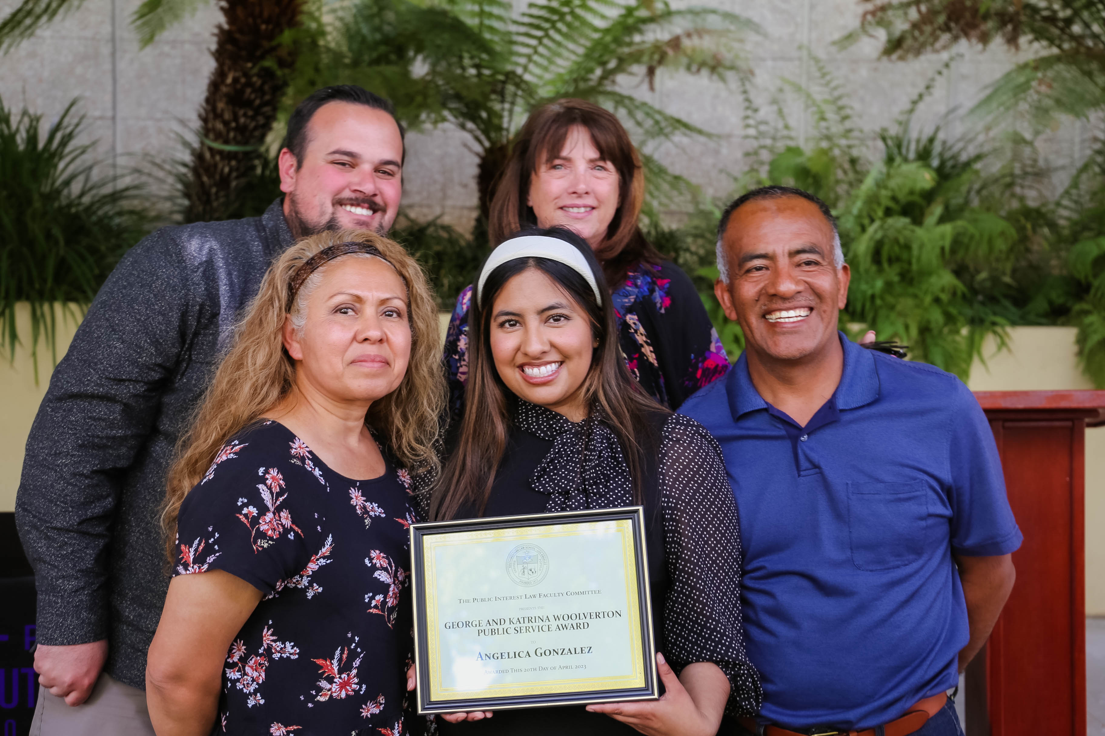 Angelica Gonzalez with family 