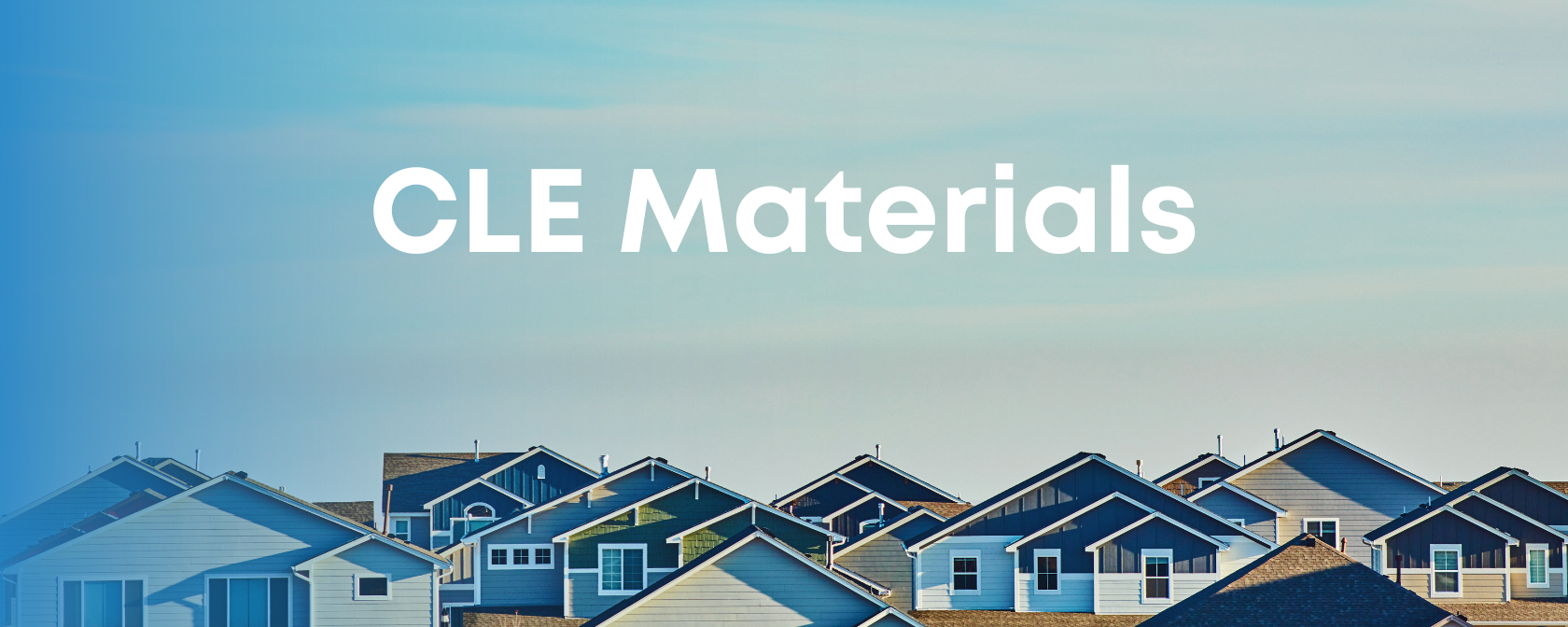 MLI 2024 CLE Materials Coming Soon