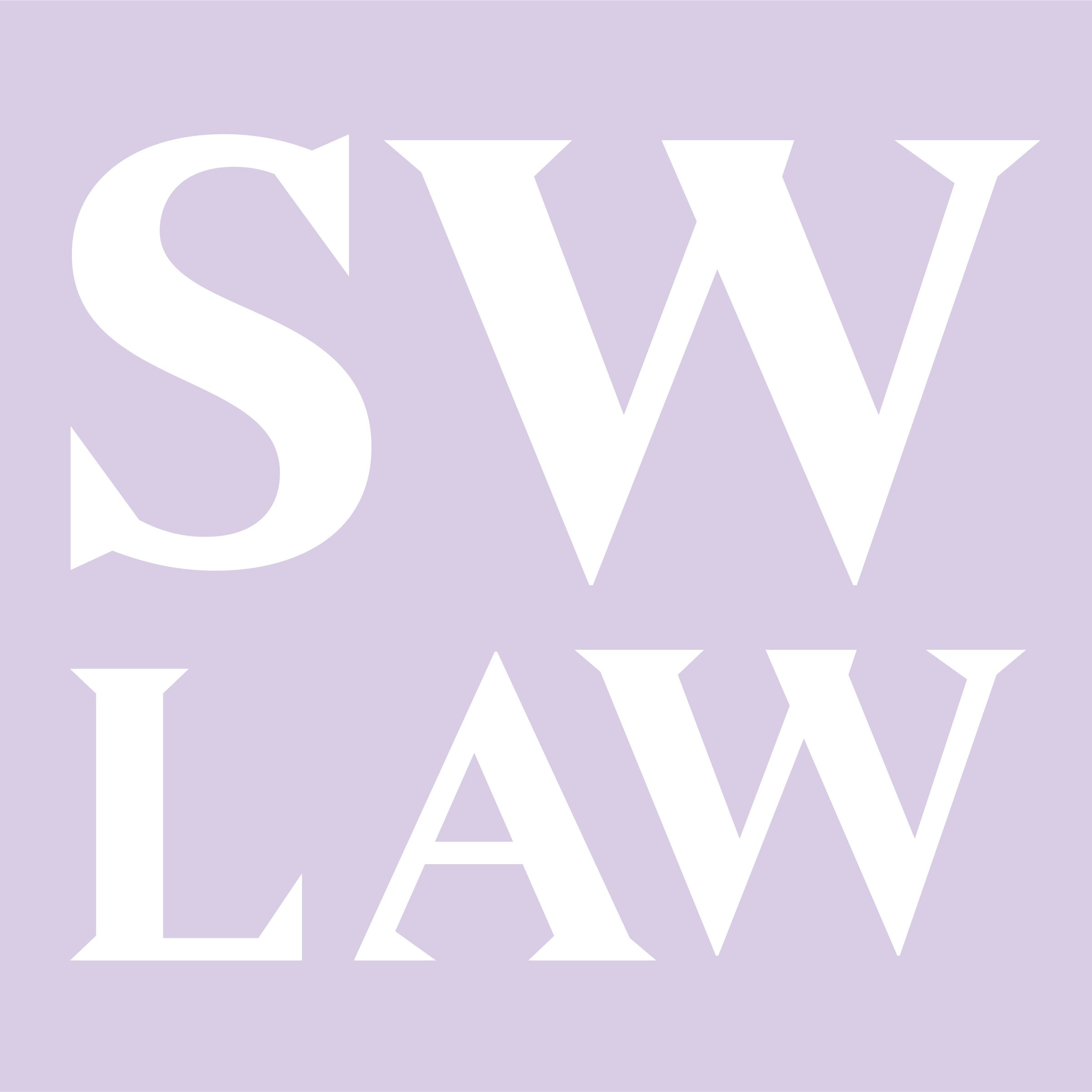 2024 Southwestern Law School Square Logo in Periwinkle