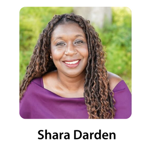 JHP Fellow Shara Darden headshot with text "Shara Darden" below