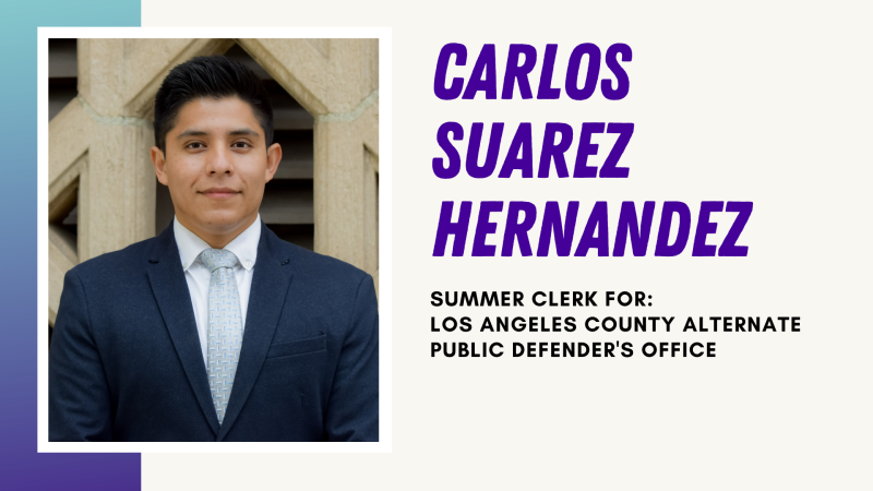 Carlos Suarez Hernandez Summer Clerk for: Los Angeles County Alternate Public Defender's Office