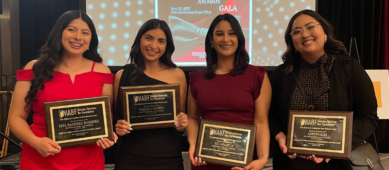 Isel Ramirez Ramirez, Thania Fuentes, Juliana Pech, and Ashley Kim at the MABF Gala 