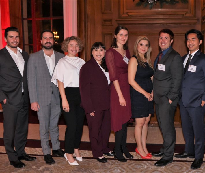 Image - 2021 ABOTA Fellows (L to R) J.R. McCorkle, Ryan Farrell, Meghan Lewis, Nicole Rossi-Standley, Kathryn Dermenjian, Melanie Khosravi, Justin Pitman, and Mark Montellana at a December 2021 meeting