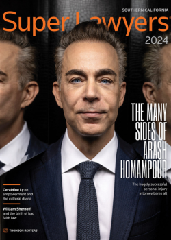 Arash Homampour ‘92 featured on the cover of Super Lawyers Magazine.