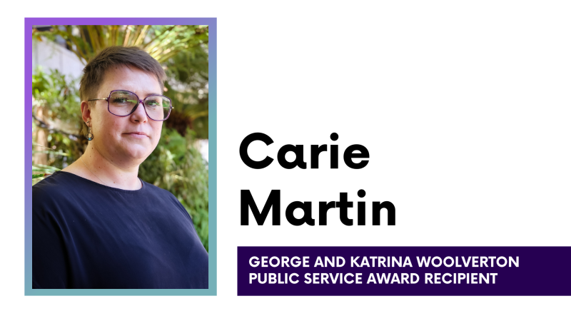 Carie Martin George and Katrina Woolverton  Public Service Award Recipient