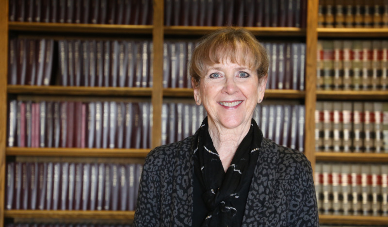 Photograph of Dean Doreen Heyer in the faculty lounge