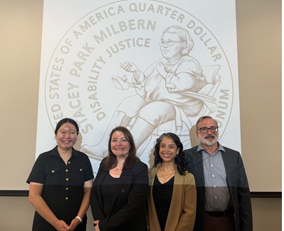 Prof. Meera Deo at the UC Irvine School of Social Science for an event honoring Stacey Park Milbern