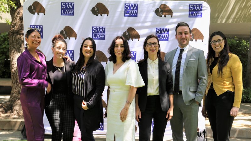 Dorna standing third from the right at the Public Service Program luncheon with other award recipients and Michelle Takagishi-Almeida on the far right