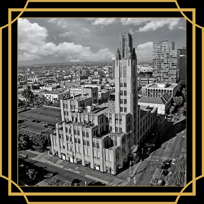 Aerial view of Bullocks Wilshire Building