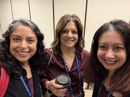 (Left) Meera Deo with two other women from the Discussion Group session, "Working Toward Wellness"