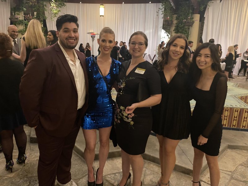 TAHP Team AAJ at the Intramural Banquet. From L to R: Francisco Yeverino, Lauren Krug, Mackenzie Brown, Victoria Levin, and Willow Karfiol 