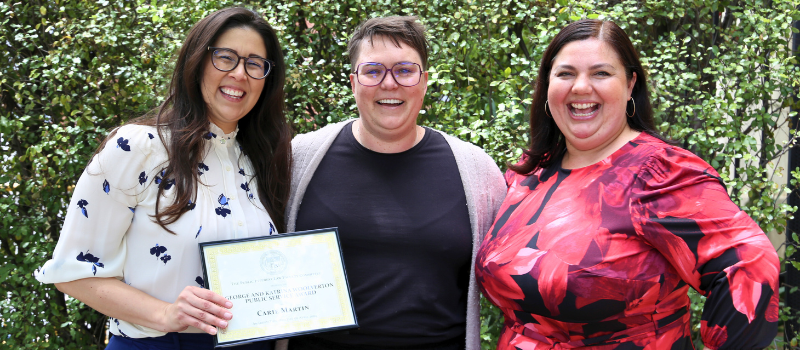 Michelle Takagishi-Almeida, Carie Martin, Prof. Julie Vazquez