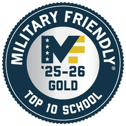 MIlitary Friendly '26-'26 GOLD Top 10 School badge
