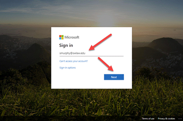Microsoft login