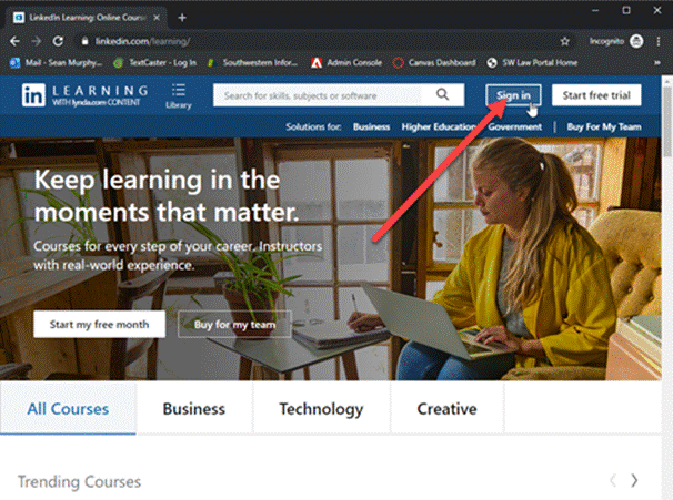 LinkedIn Learning Sign-On