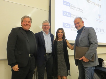 Prof. VanLandingham with panelists at International Law Weekend (West) conference