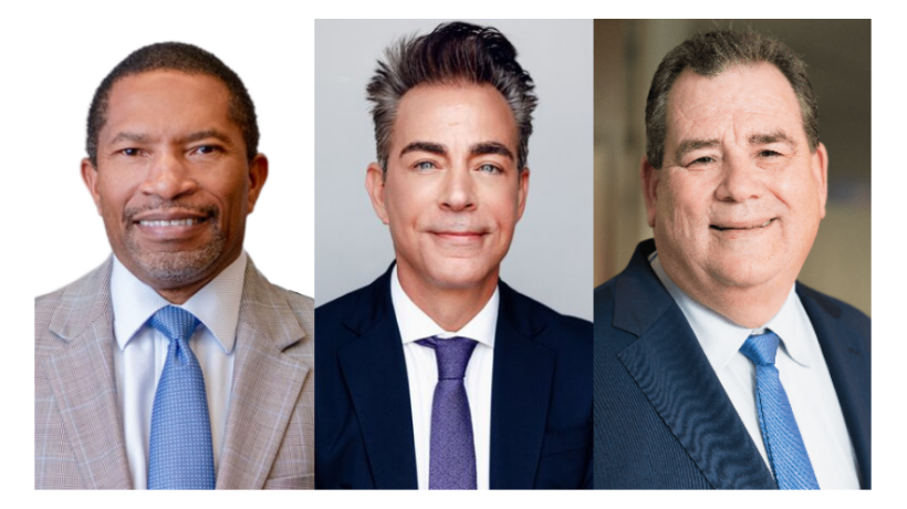 J. Bernard Alexander III '86, Arash Homampour '92, and Brian Panish '84