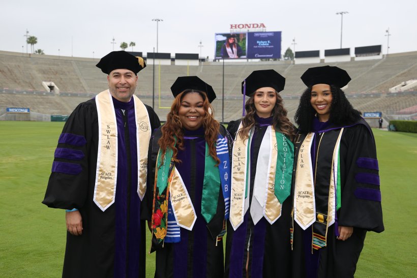 Joe Nunez and Students at Commencement
