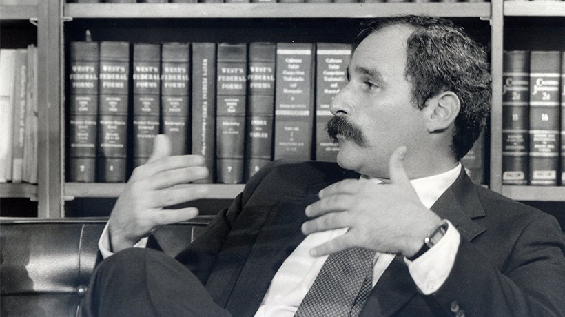 Professor Emeritus James Kushner in Black and White Photo
