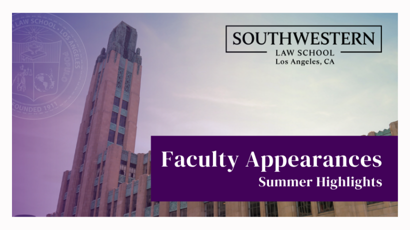 Faculty Appearances - Summer Highlights