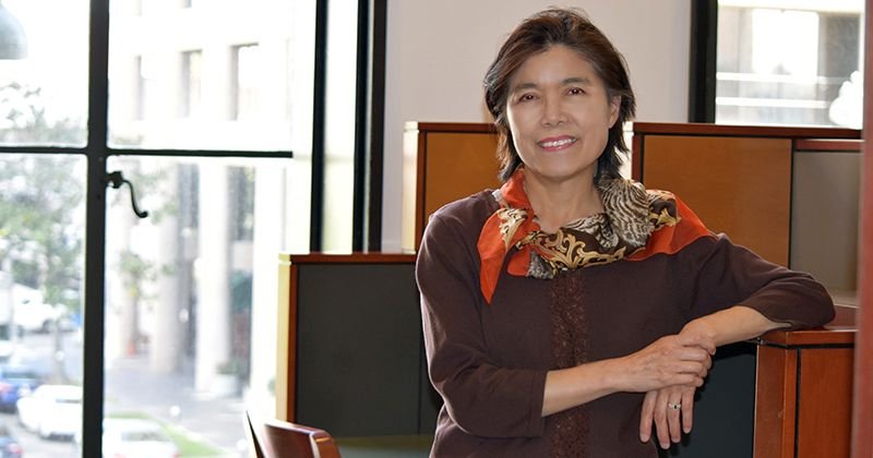 Librarian Connie Deng