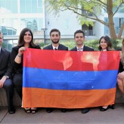 Image - Armenian Law Students Association Group Photo with Flag