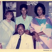 Mayor Bradley with his wife, Ethel, and daughters Phyllis and Lorraine