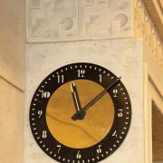 Clock in Mayan Room of Law Library