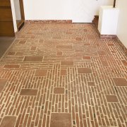Original tile floor in former Doggery