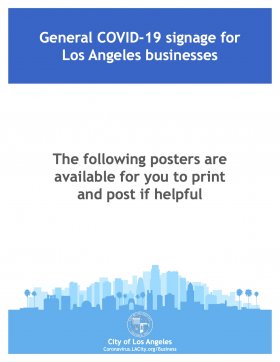 LA Resuming Operations toolkit posters
