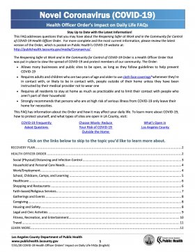 Safer at Work and Community Order