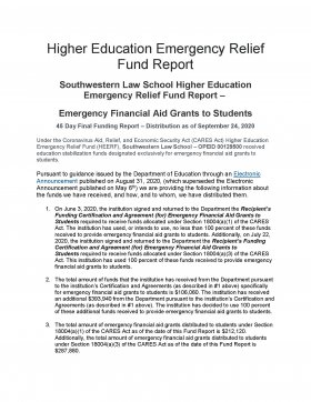 Image - Higher Education Emergency Relief Fund Report