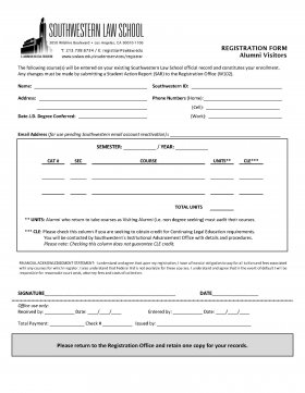 Image - Registration Form - Visiting Alumni