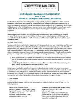 Image - Civil Litigation & Advocacy Concentration Flyer