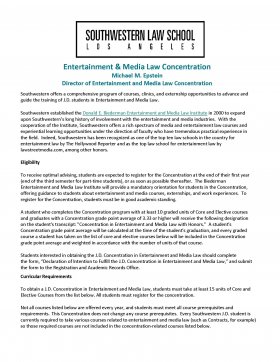 Image - Entertainment and Media Law Concentration Flyer