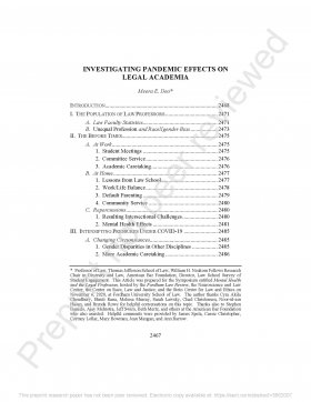 Image - Investigating Pandemic Effects on Legal Academia