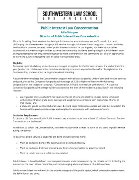 Image - Public Interest Law Concentration Flyer