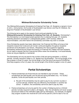 Wildman Schumacher Scholarship Eligibility Rules Front Page