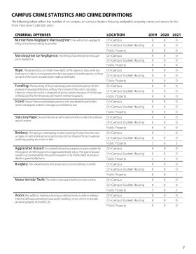 2022 Campus Safety Crime Stats First Page