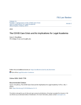 The COVID Care Crisis and its Implications for Legal Academia front page