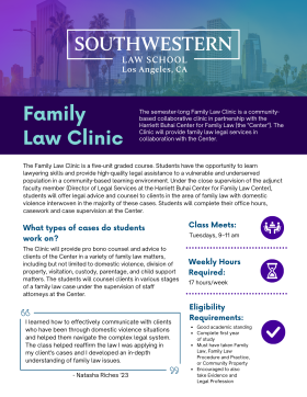 Family Law Clinic Flyer
