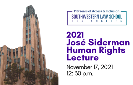 Image - 2021 Jose Siderman Human Rights Lecture - November 17, 2021 at 12:30 p.m.