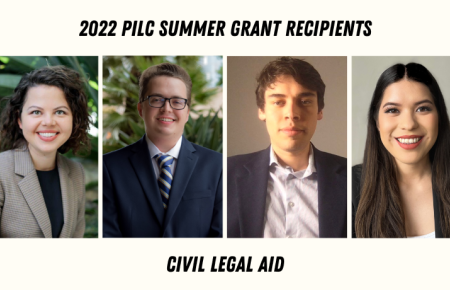 2022 PILC Grant Recipients Collage of students working in Civil Legal Aid